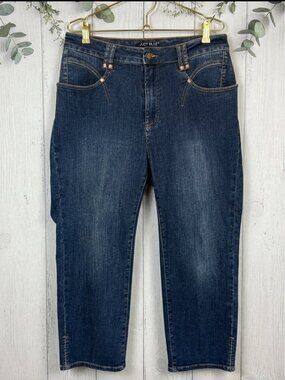 JUDY BLUE Jeans 15/32 High Rise Dark Wash Slim Fit Straight Leg Comfort Stretch